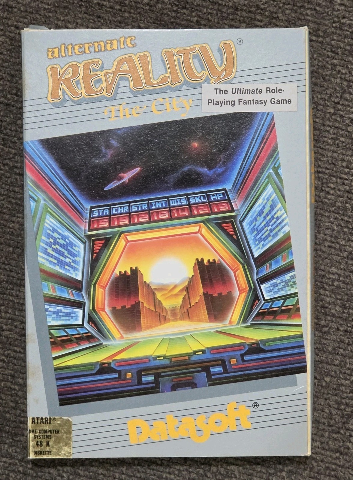 Alternate Reality The City Atari 400 800 1200XL Complete In Box Disk Game TESTED