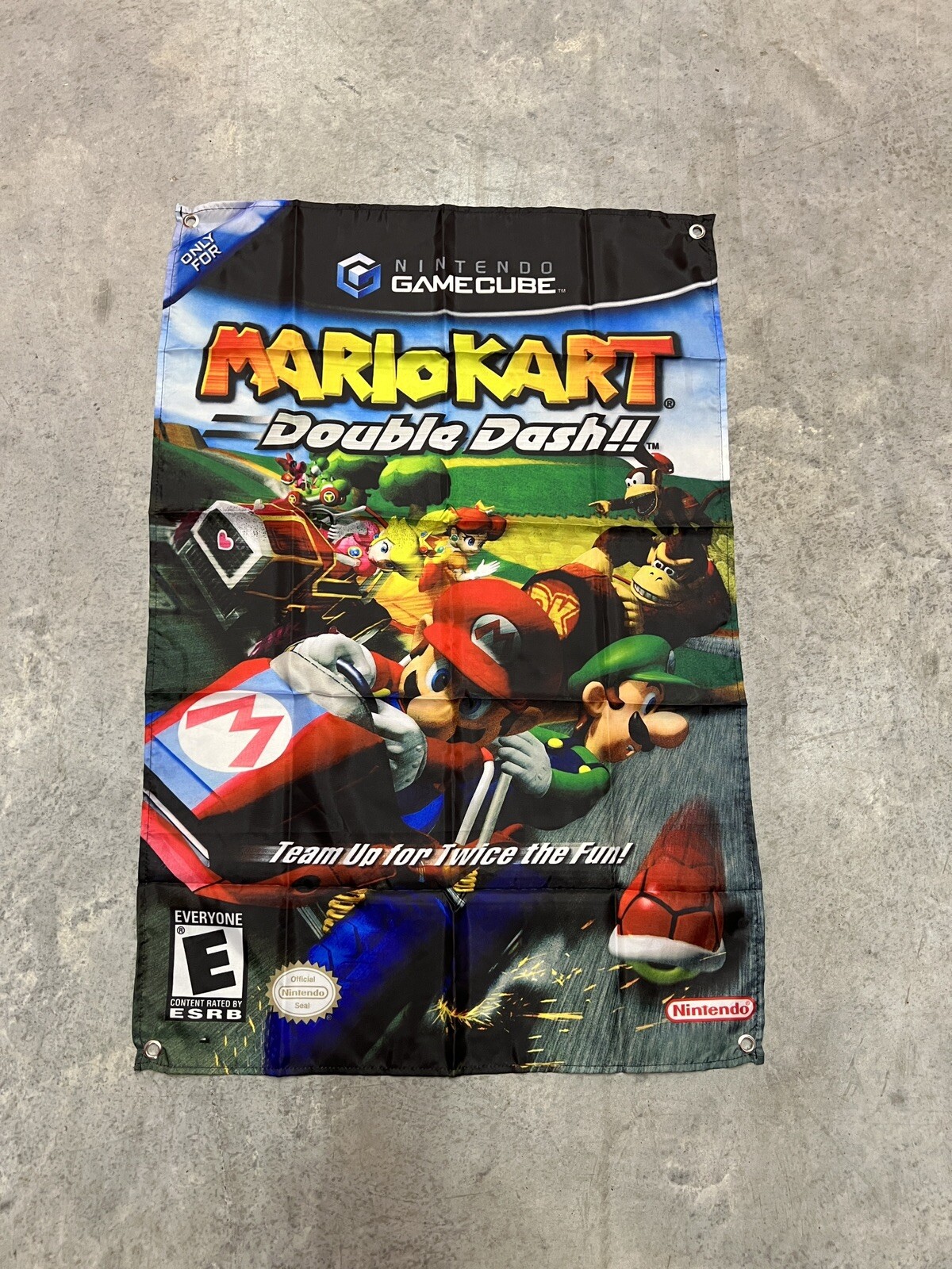 Mario Kart Double Dash Wall Flag Banner Tapestry 2 x 3 Ft, Gamecube
