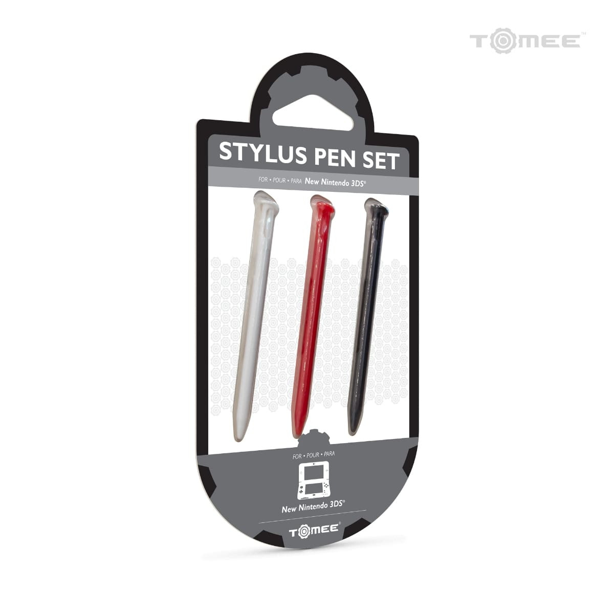 Stylus Pen Set For New 3DS 3 Pack Brand New – Red, Black, White – Tomee