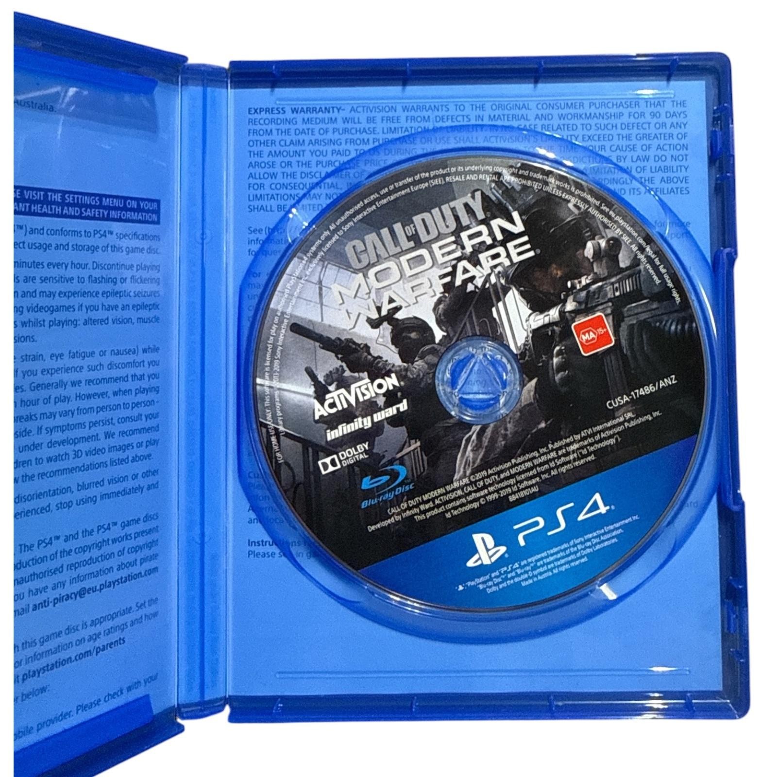 Call Of Duty Modern Warfare PS4 Game Activision PAL MA15+ Shooter 2019