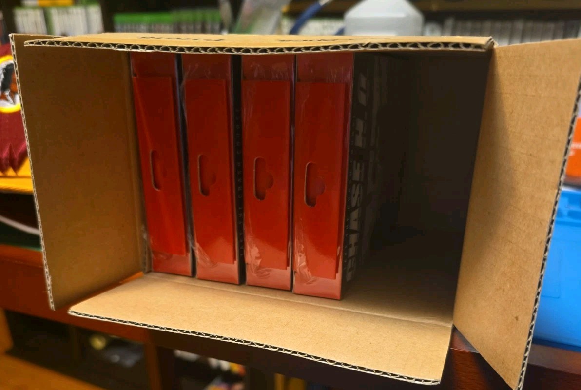 Sega Game Gear Chase HQ Factory Shipping Case Pack Box Lot of 4 Sealed Games