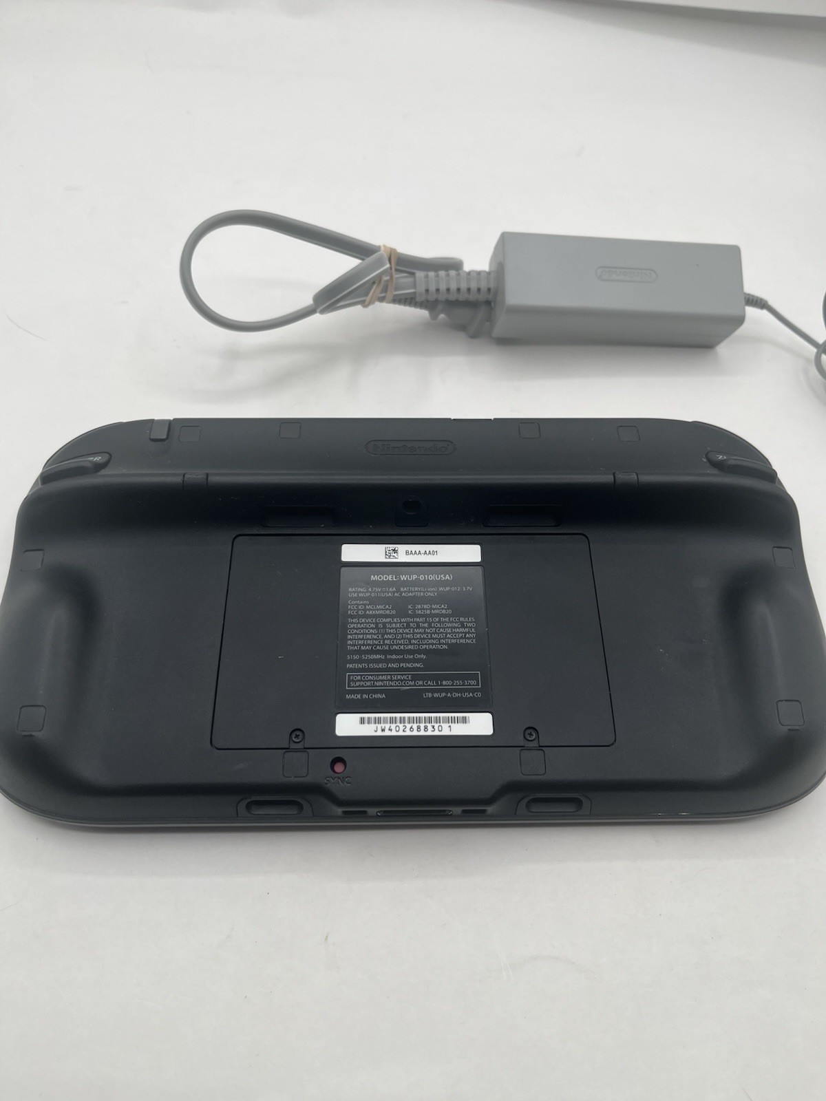 Wii U Gamepad Controller Black WUP-010 Tested Working Gamepad Only