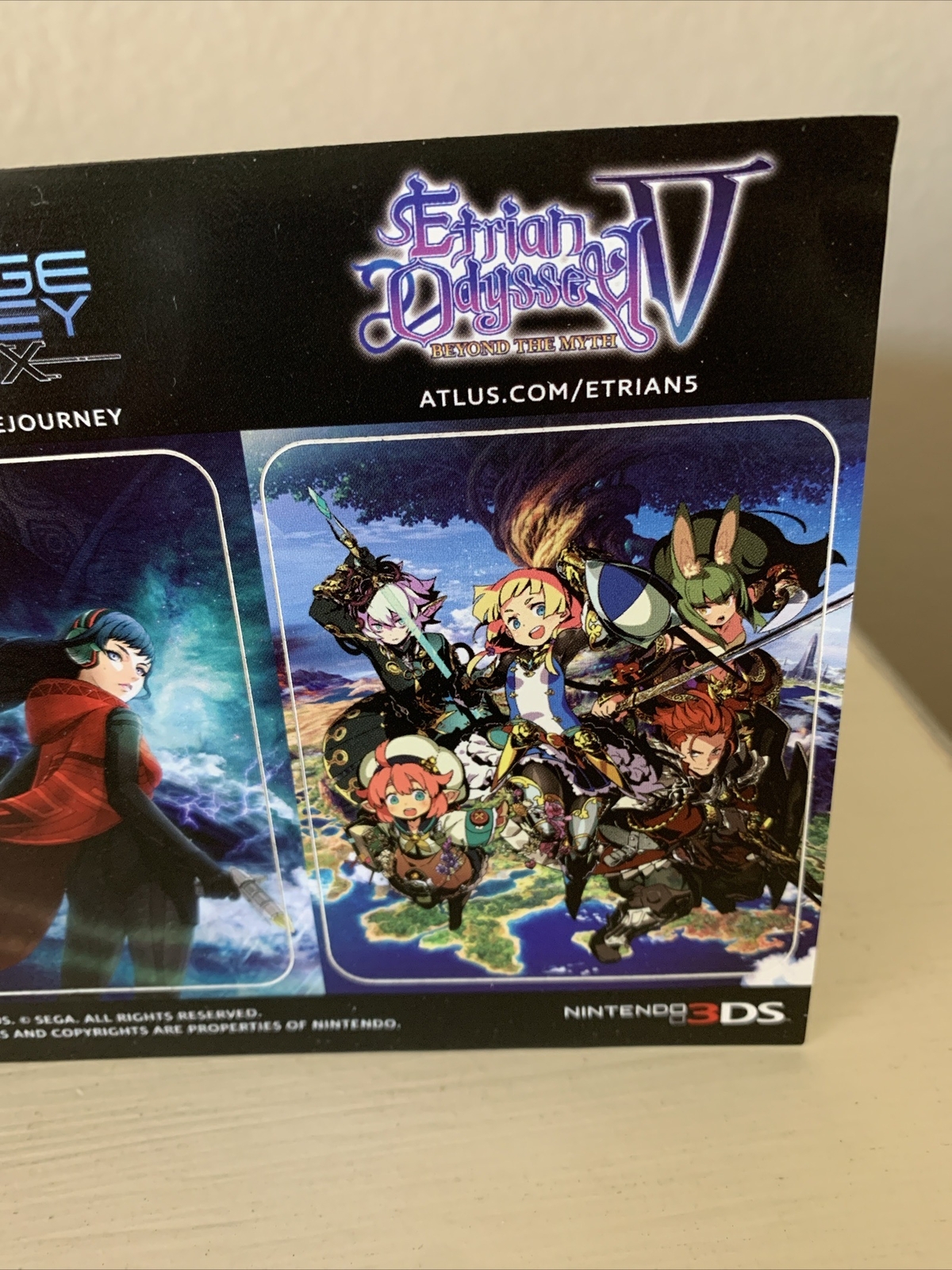 Altus Radiant Historia Strange Journey Redux Etrian Odyssey V 3DS Promo Stickers