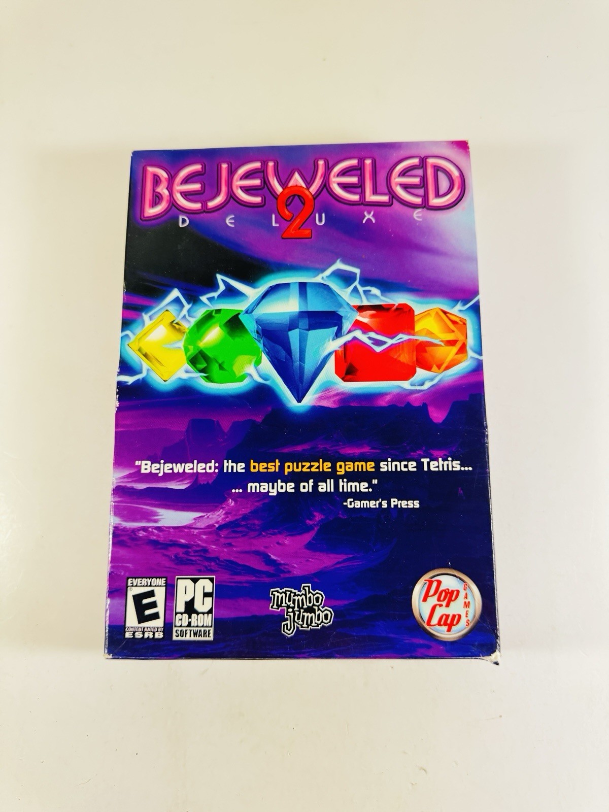 Bejeweled 2 Deluxe PC CD-Rom 2004 Windows matching arcade game W/ Box ML443