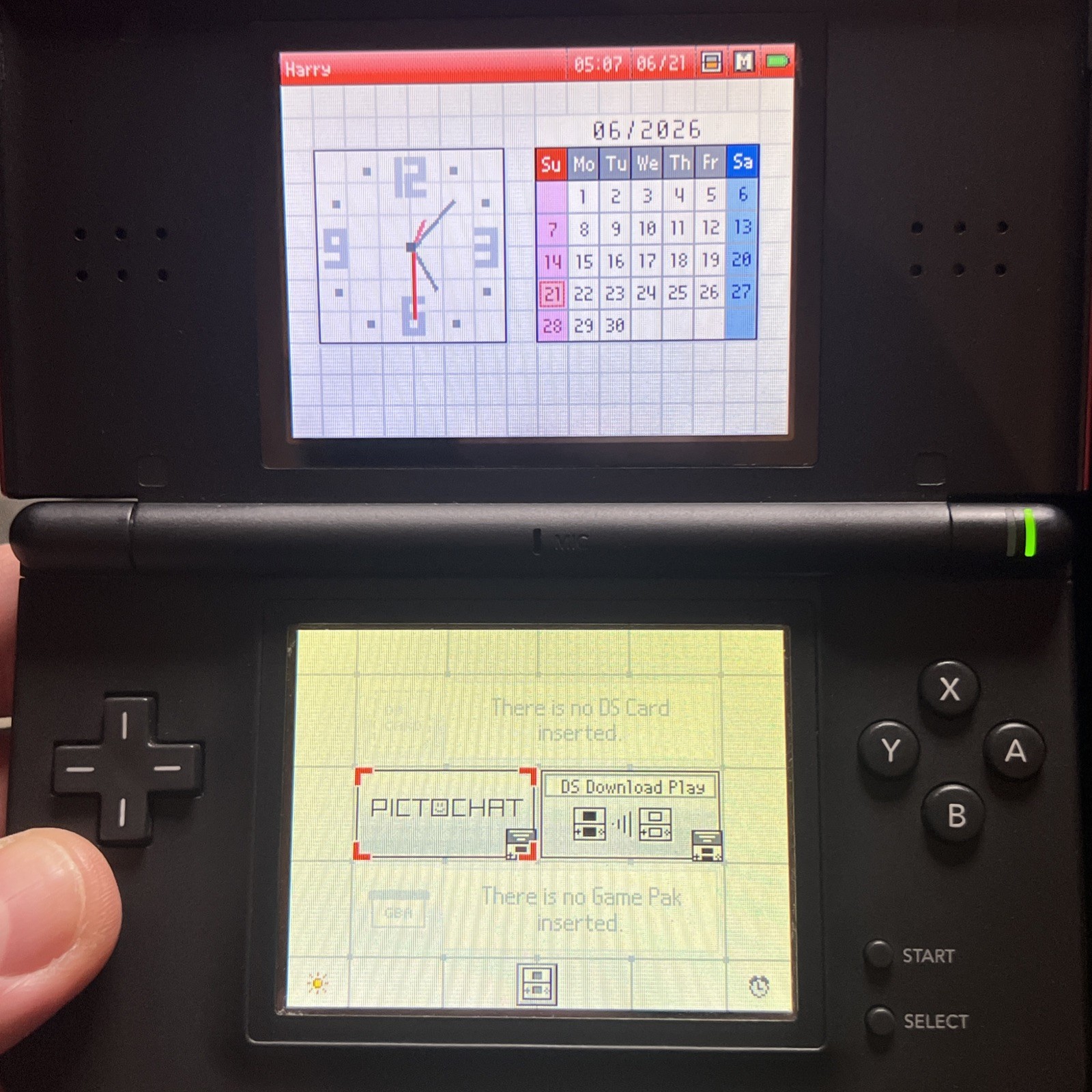 Nintendo DS Lite USG-001 Handheld Console W/ Stylus & Case (Black/Red) – Tested