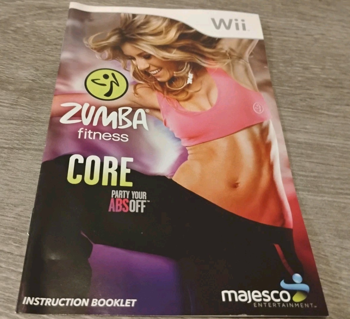 Zumba Fitness Core (Nintendo Wii, 2012) Manual Only