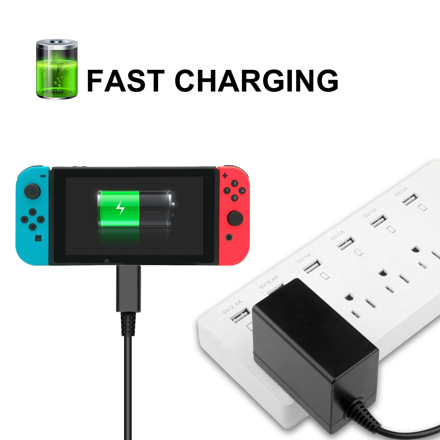 5V / 15V 2.6A USB Type C AC Adapter Wall Charger Power For NS Nintendo Switch