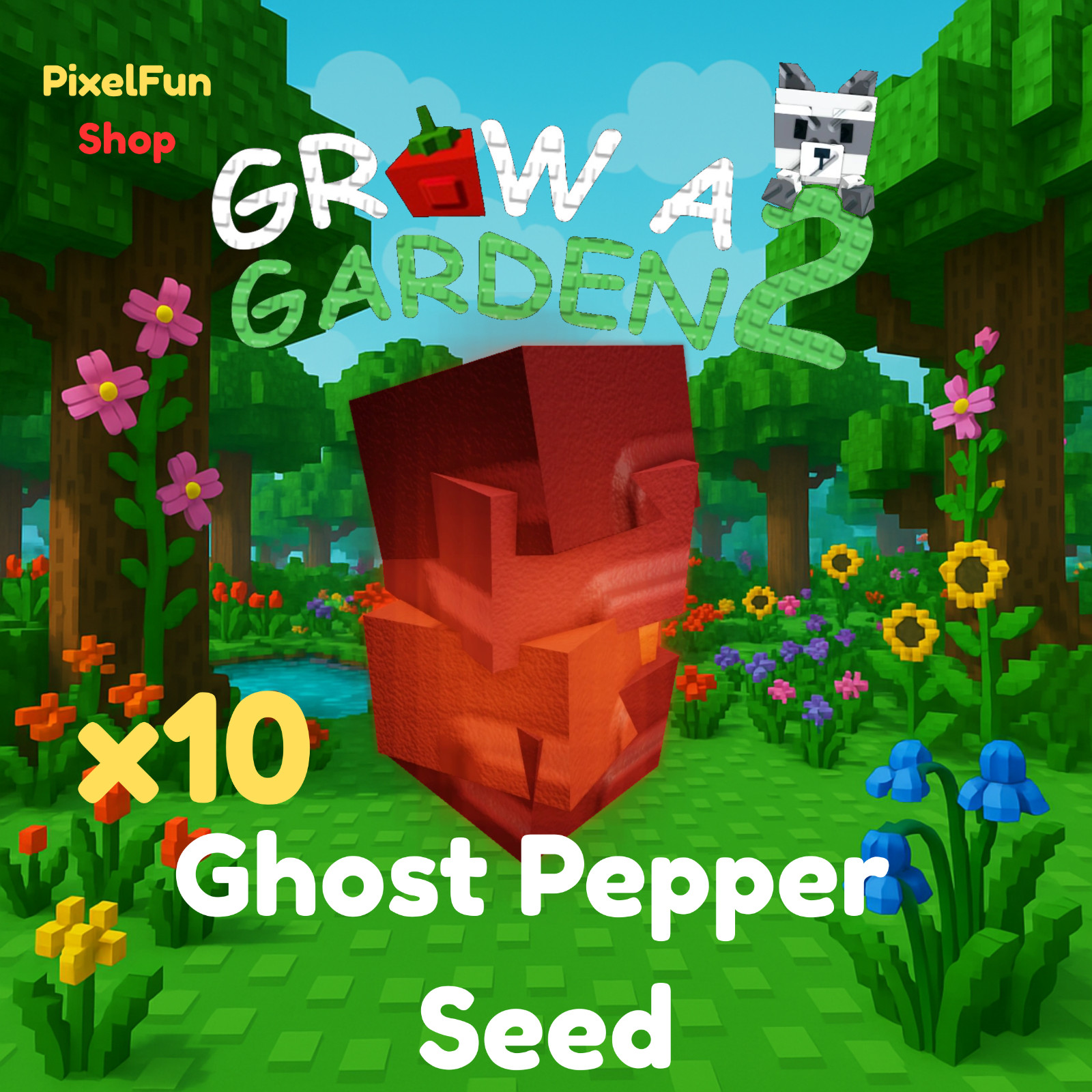 x10 Ghost Pepper Seed – 🪴Grow A Garden 2 🪴 (GAG2) Roblox | FAST DELIVERY