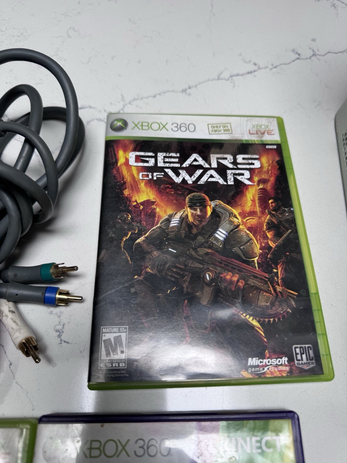 Xbox 360 Console Bundle 120GB HDD 6 Games 2 Controller Tested Works