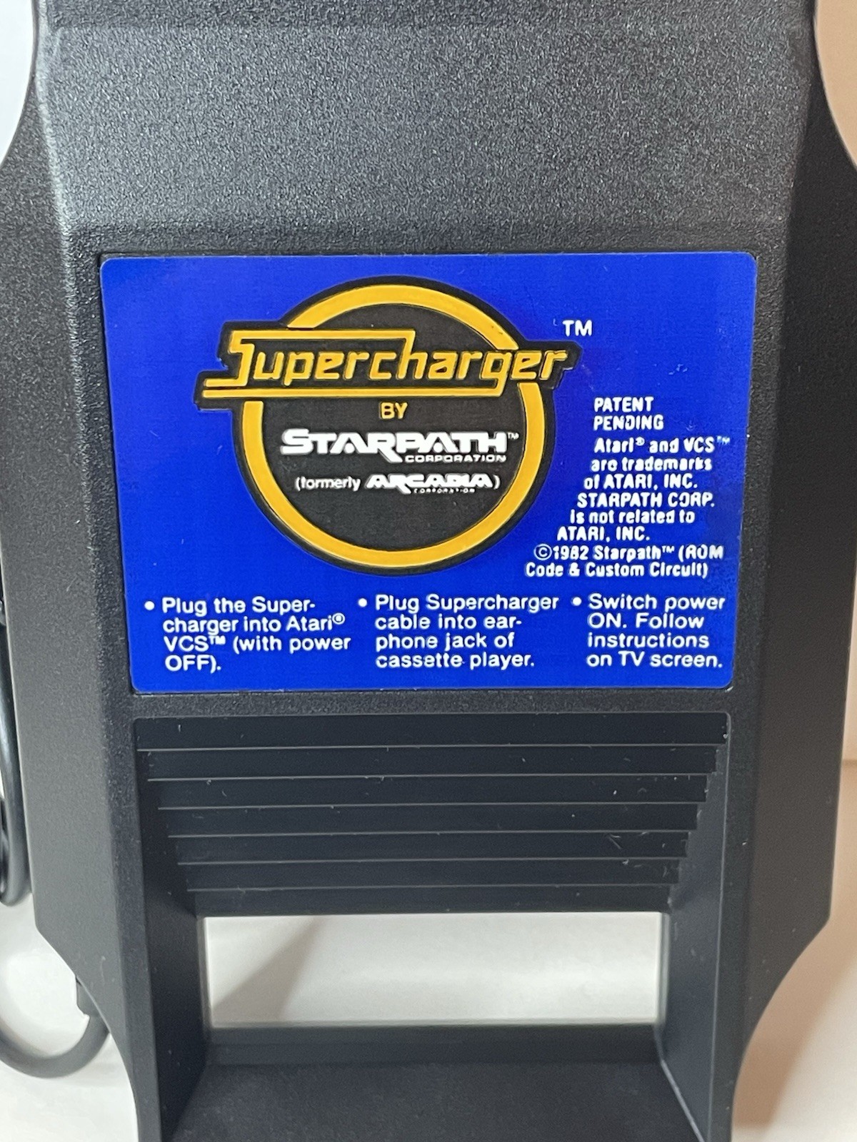 Supercharger by Starpath Arcadia Atari 2600 VCS Cassette Adapter Cleaned Tested
