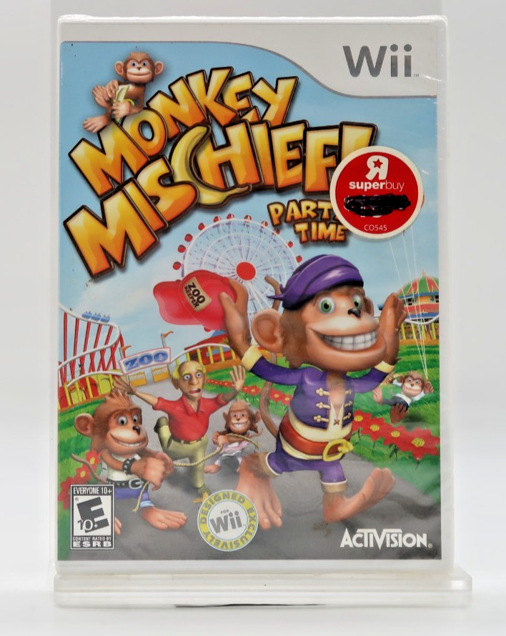 Monkey Mischief Party Time (Nintendo Wii, 2008) Brand New Sealed