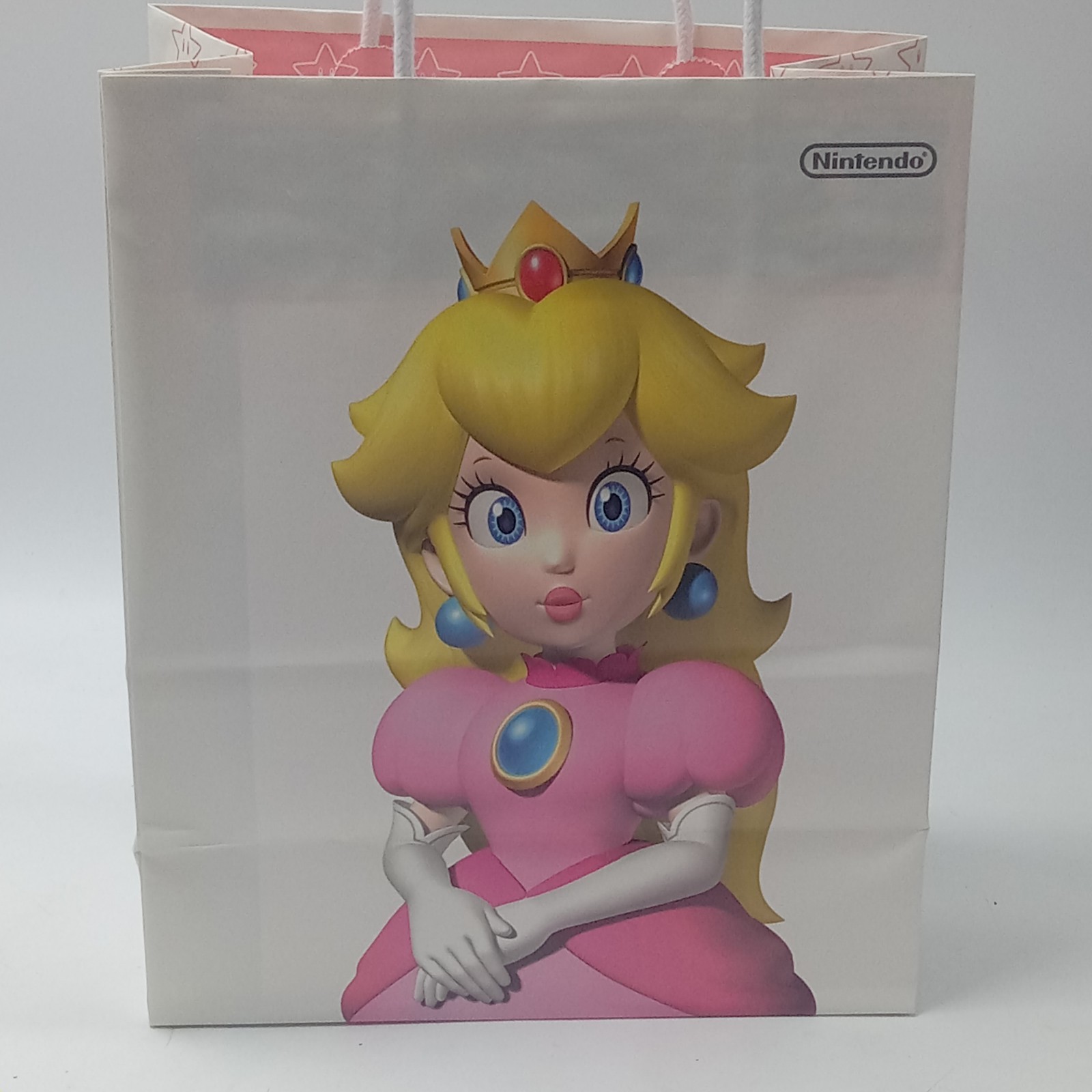 Nintendo Princess Peach Gift Bag With Star Tag & Pink Star Tissue Paper