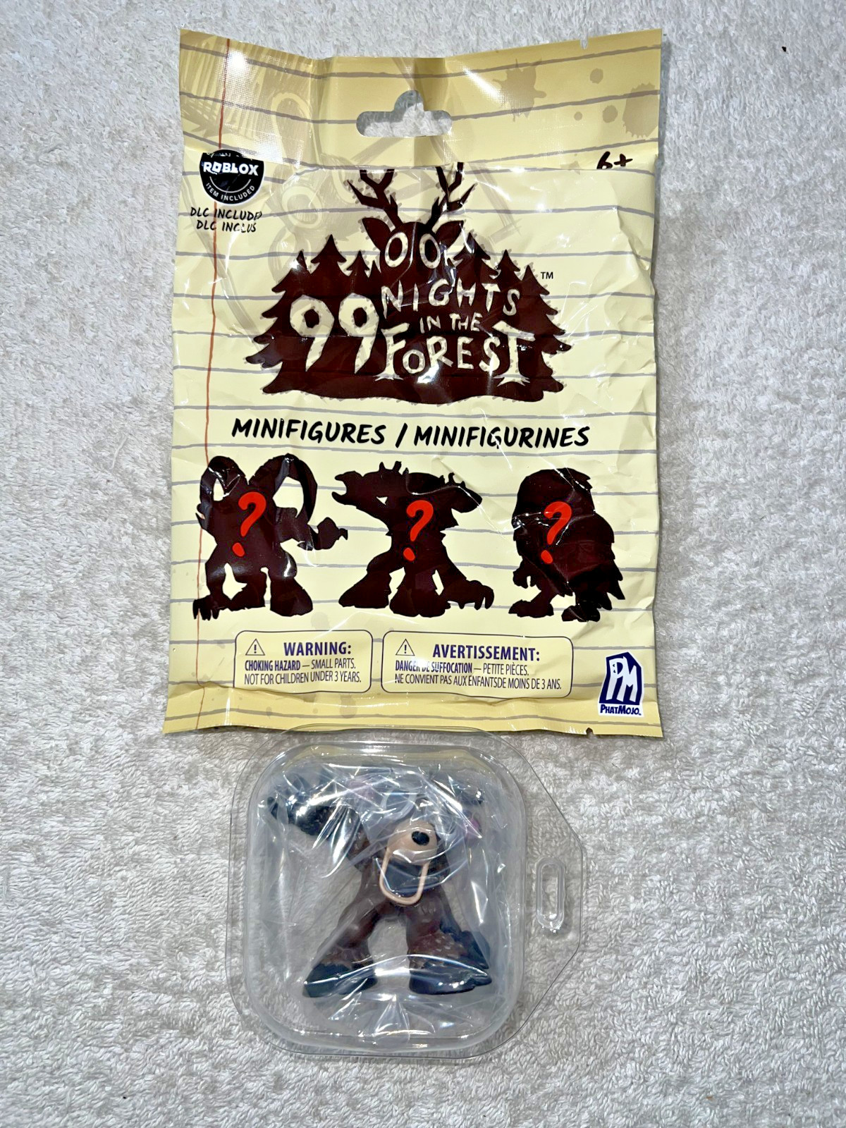 ROBLOX 99 NIGHTS IN THE FOREST MINIFIGURES SET OF 7 INCLUDES DLC CODES **NEW**