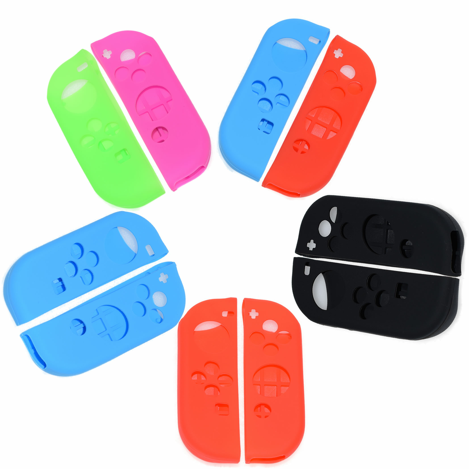 Silicone Rubber Skin Case Gel Cover Grip For Nintendo Switch Joy-Con Color