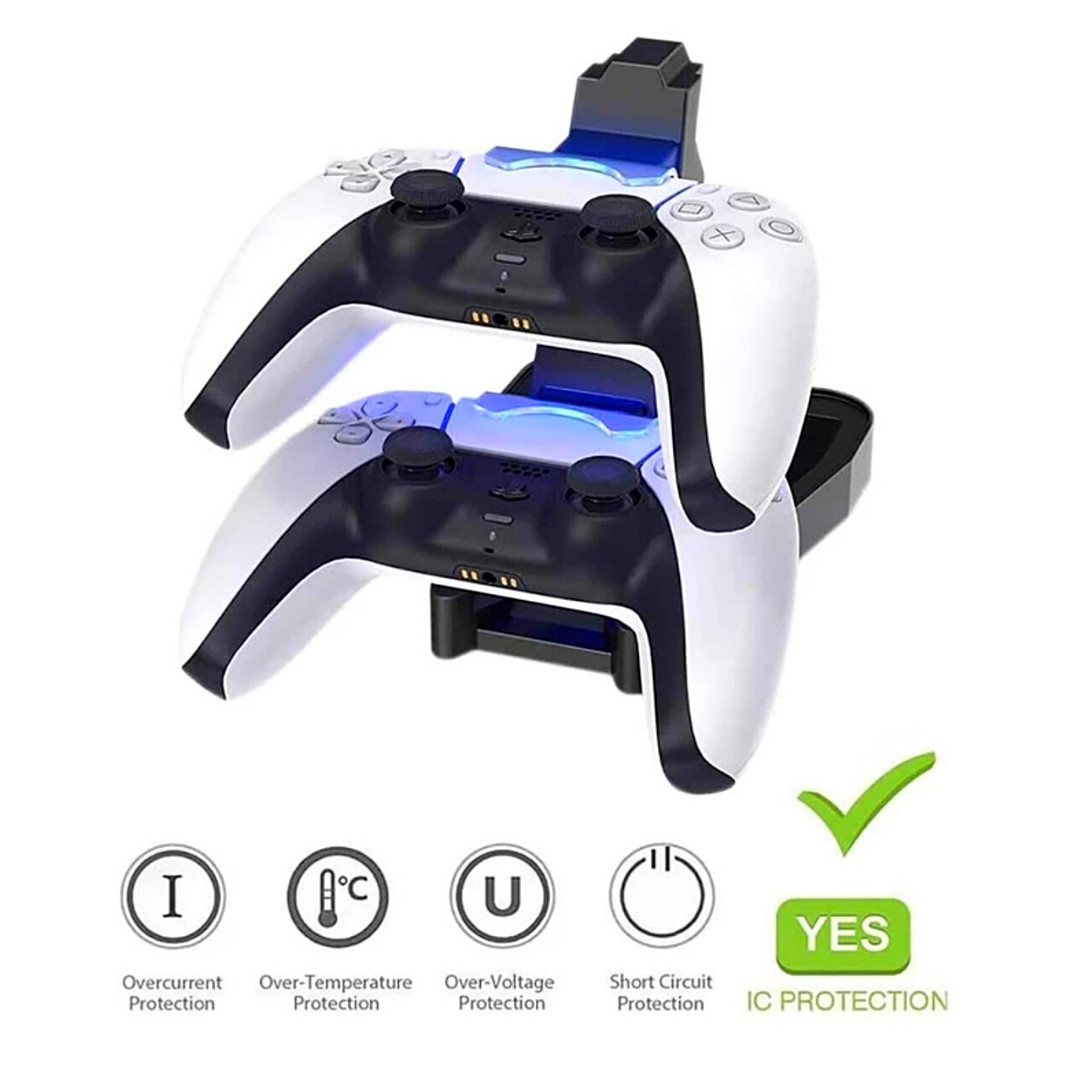 PS5 Controller Charger, Dual Fast Charging Station for PlayStation5 DualSense