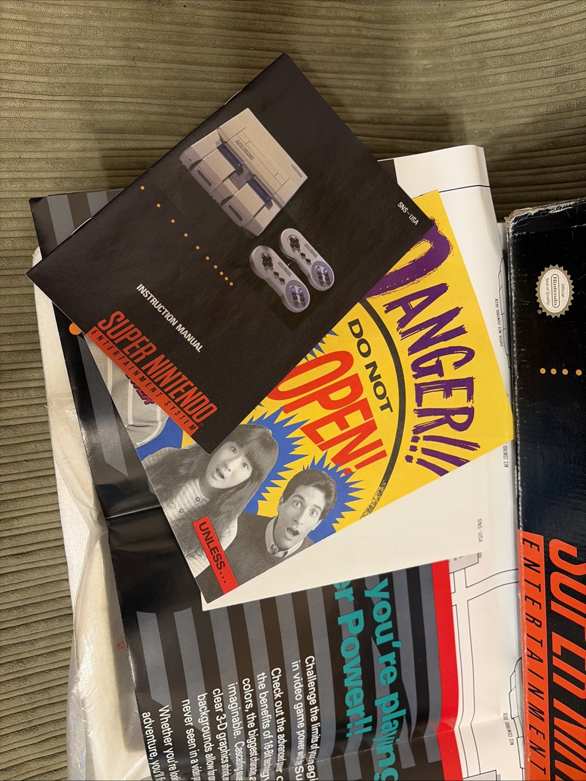Super Nintendo Entertainment System- Super Set Box/Manual Only