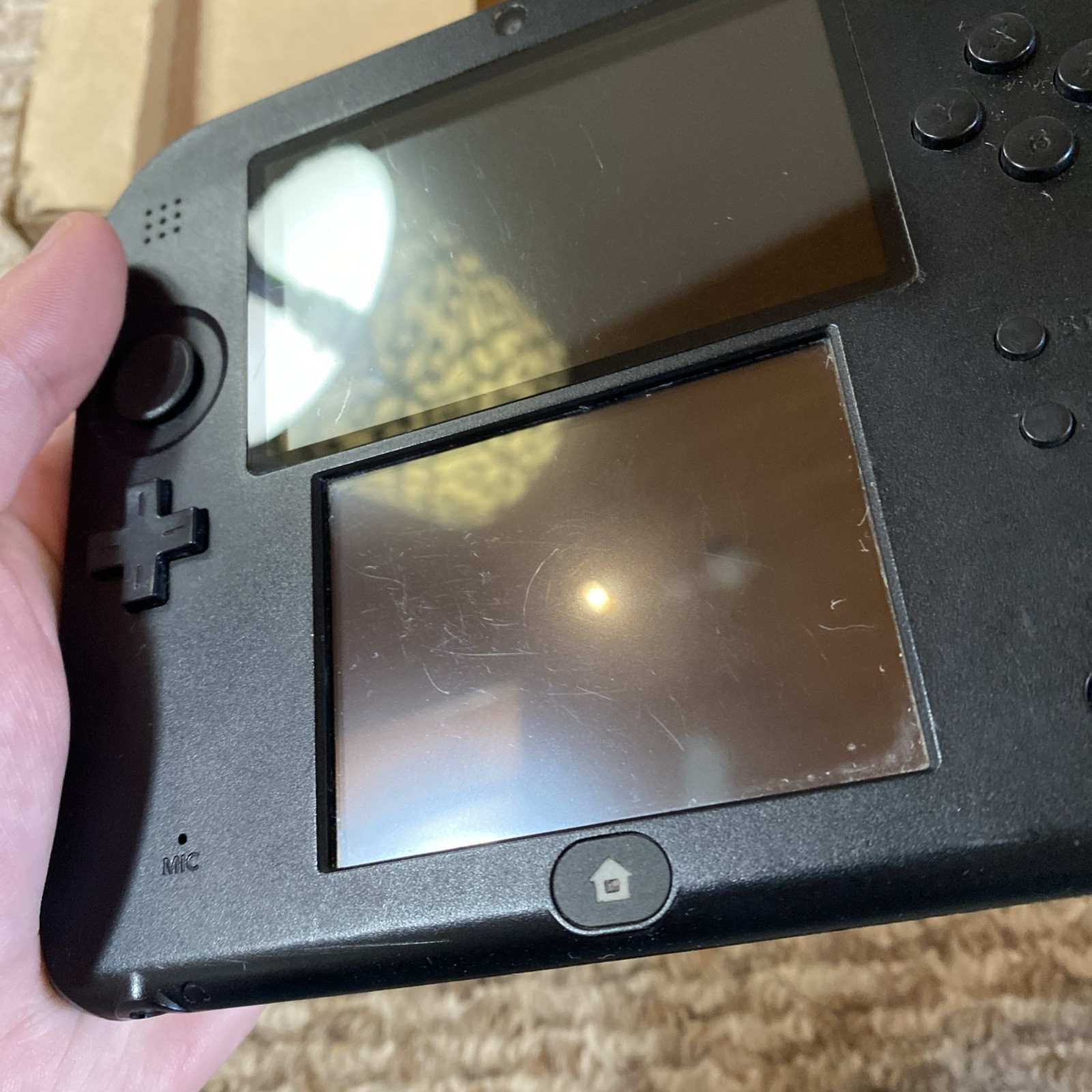 Nintendo 2DS Handheld Game Console FTR-001 Blue Black In Box Tested Charger