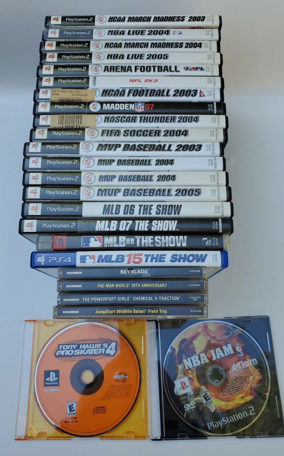 Vtg Video Game Mixed Lot Playstation PS2 PS3 PS4 MLB NBA NCAA NFL FIFA Nascar ++