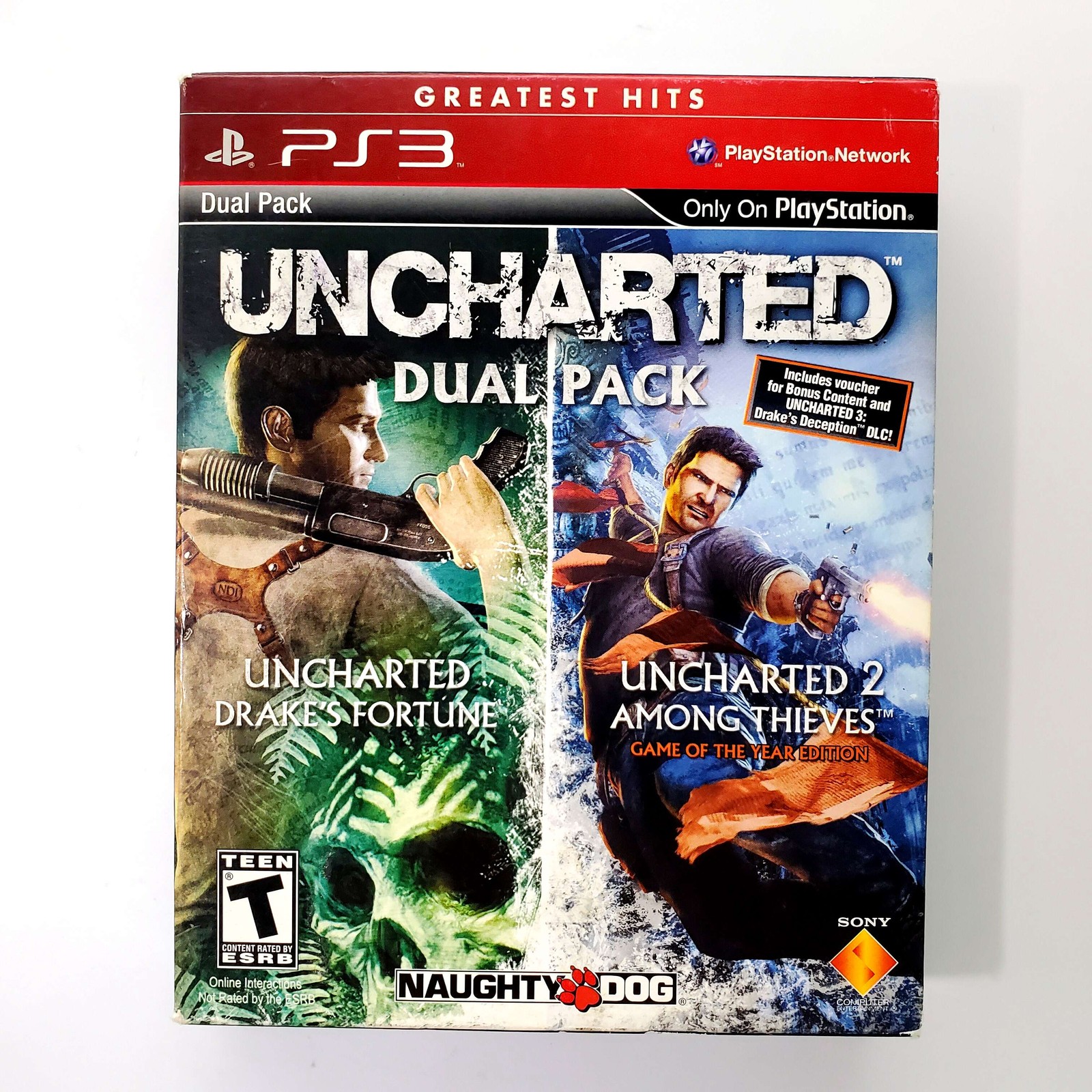 Uncharted & Uncharted 2 Dual Pack – Sony Playstation 3 PS3 Tested 1Y Guarantee