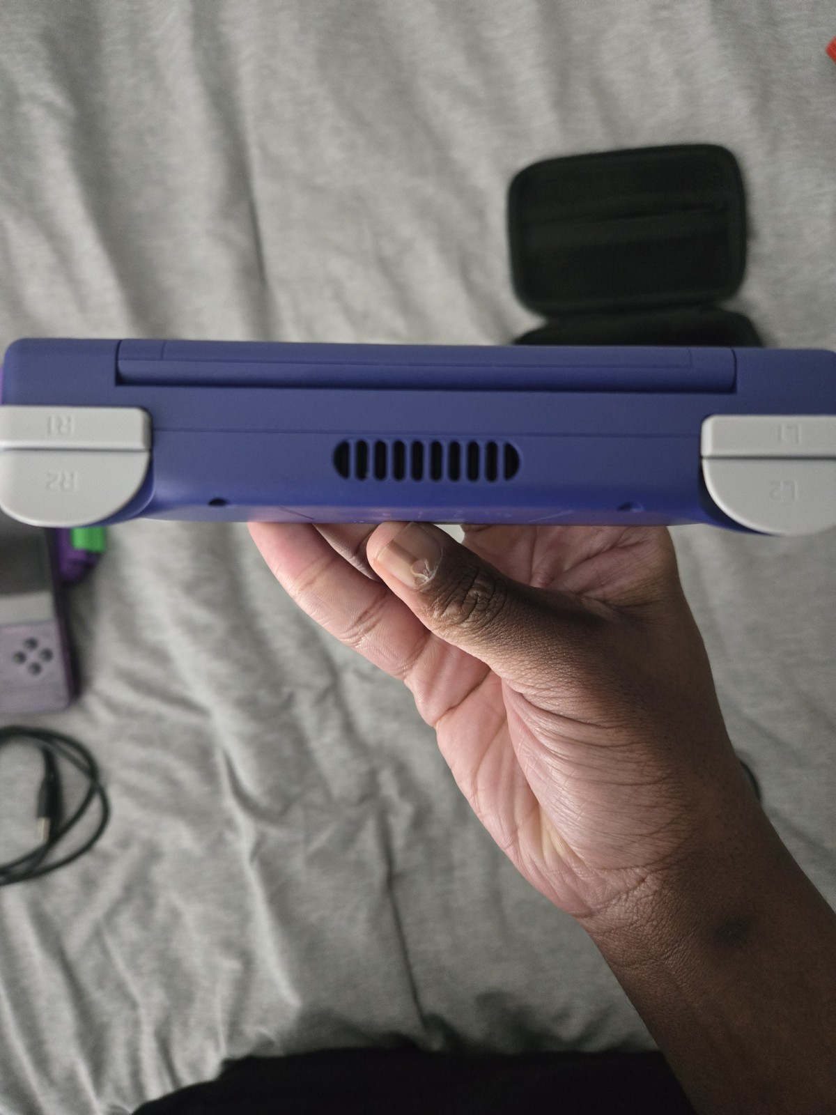 Retroid Pocket Flip Handheld System Console Purple w/ Retroid Travel Case