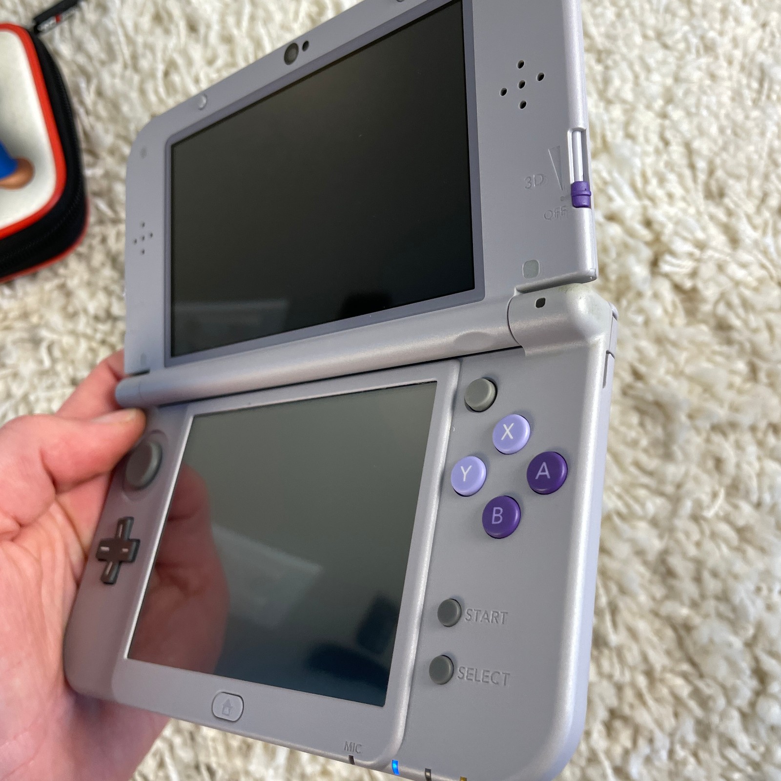 Nintendo New 3DS XL Super Nintendo SNES Edition Gray Purple NTSC RED-001 Tested