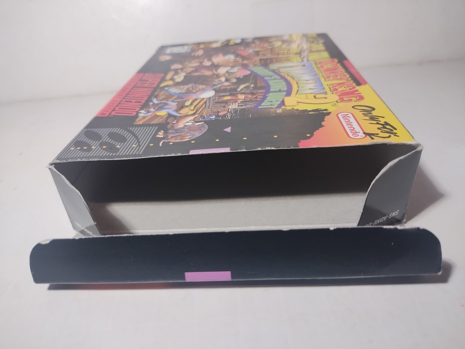 Empty Donkey Kong Country 2 Super Nintendo SNES Game Box, Tray & Bag