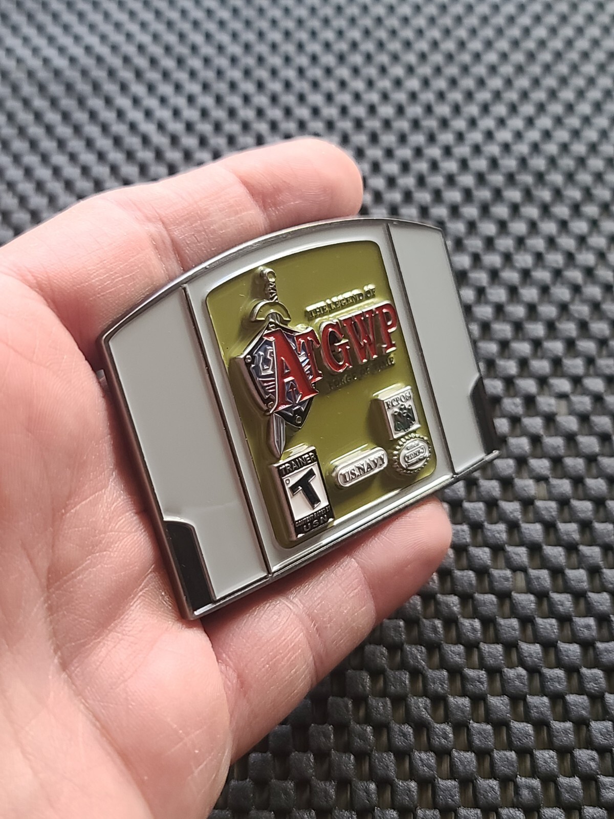 Legend of Zelda Ocarina of Time Challenge Coin Medal Nintendo 64 Promo US NAVY R