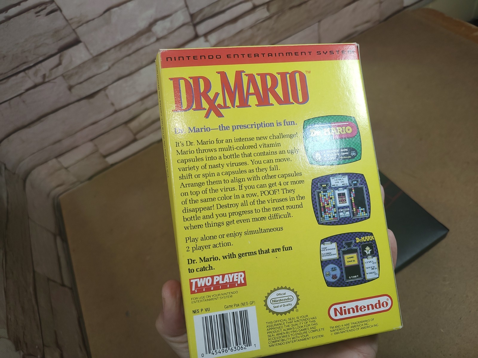 NES Dr. Mario in Box Nintendo Entertainment System Classic Puzzle Game
