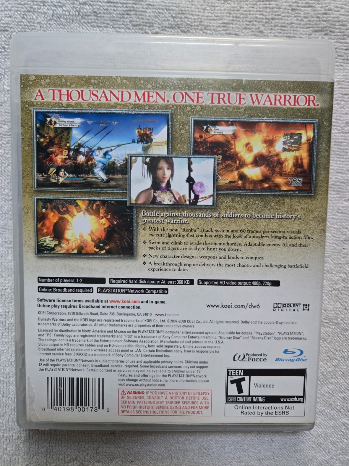 Dynasty Warriors 6 (Sony PlayStation 3, 2008)