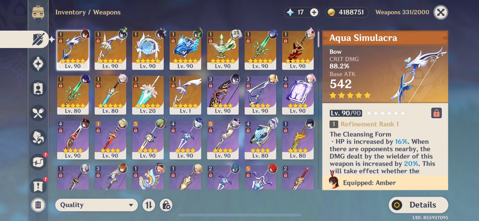 Gneshin impact/ Asia Server/ Ar60/MESSAGE BEFORE PRUCHASE PLEASE:)