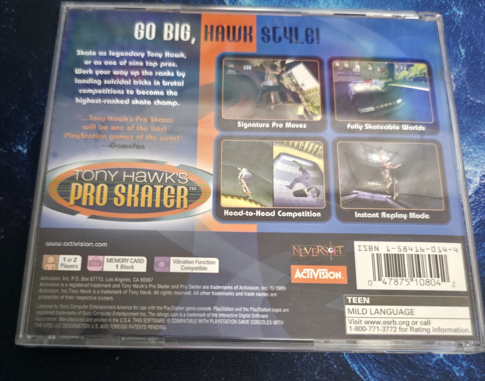 Tony Hawk’s Pro Skater – Sony PlayStation 1 CIB Tested and