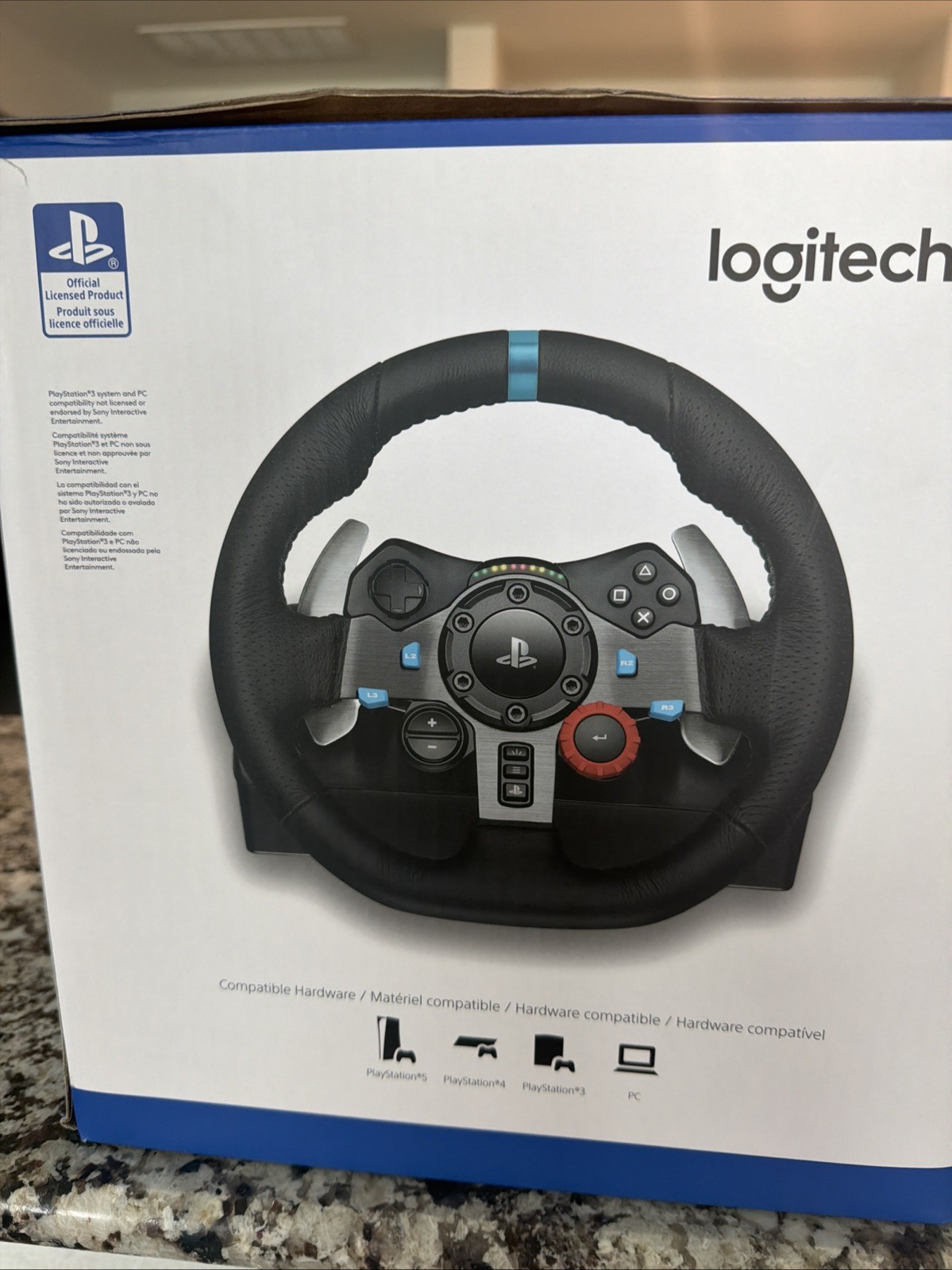 New Logitech G29 Driving Force Black 941-000110 Racing Wheel for PlayStation/PC