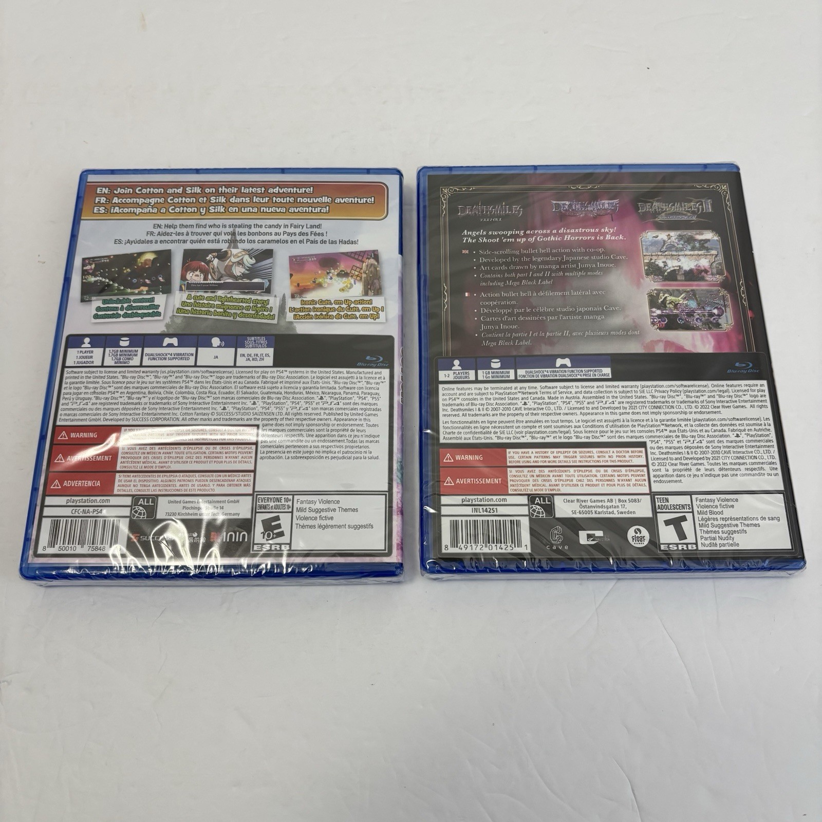 NEW Deathsmiles I & II and Cotton Fantasy Playstation 4 PS4 Sealed Shooter SHMUP