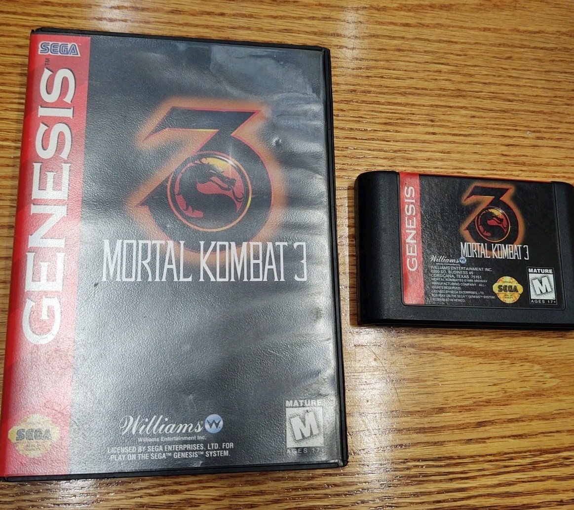 Mortal Kombat 3 Sega Genesis CiB 1995 Midway Fighting Action Official Tested