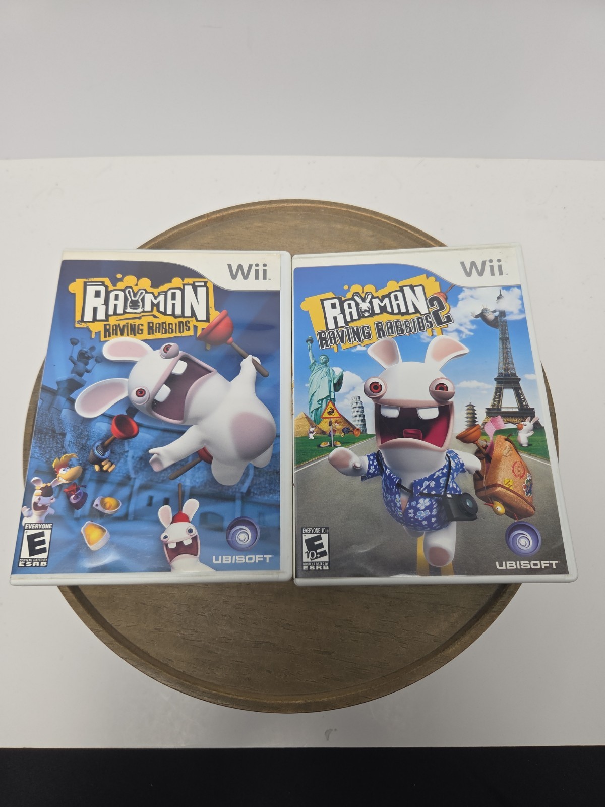 Rayman: Raving Rabbids 1 & 2 Game Lot Nintendo Wii CIB COMPLETE & TESTED Works