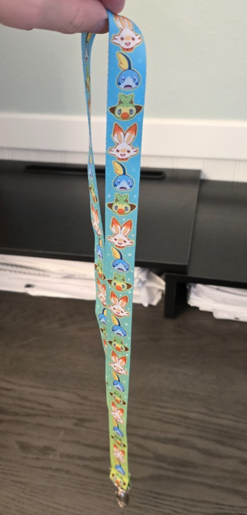 Pokémon Galar Starter Pokémon Lanyard – Grookey, Scorbunny, Sobble