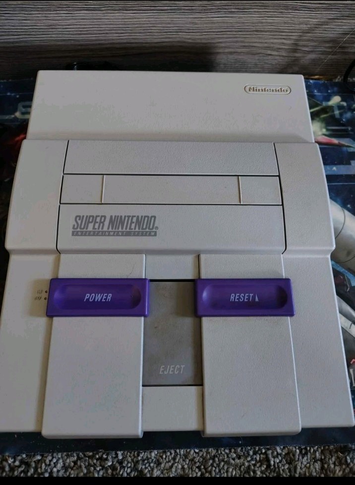SUPER Nintendo SNES CONSOLE W/Mario Cart +5 game bundle 2 controllers *TESTED