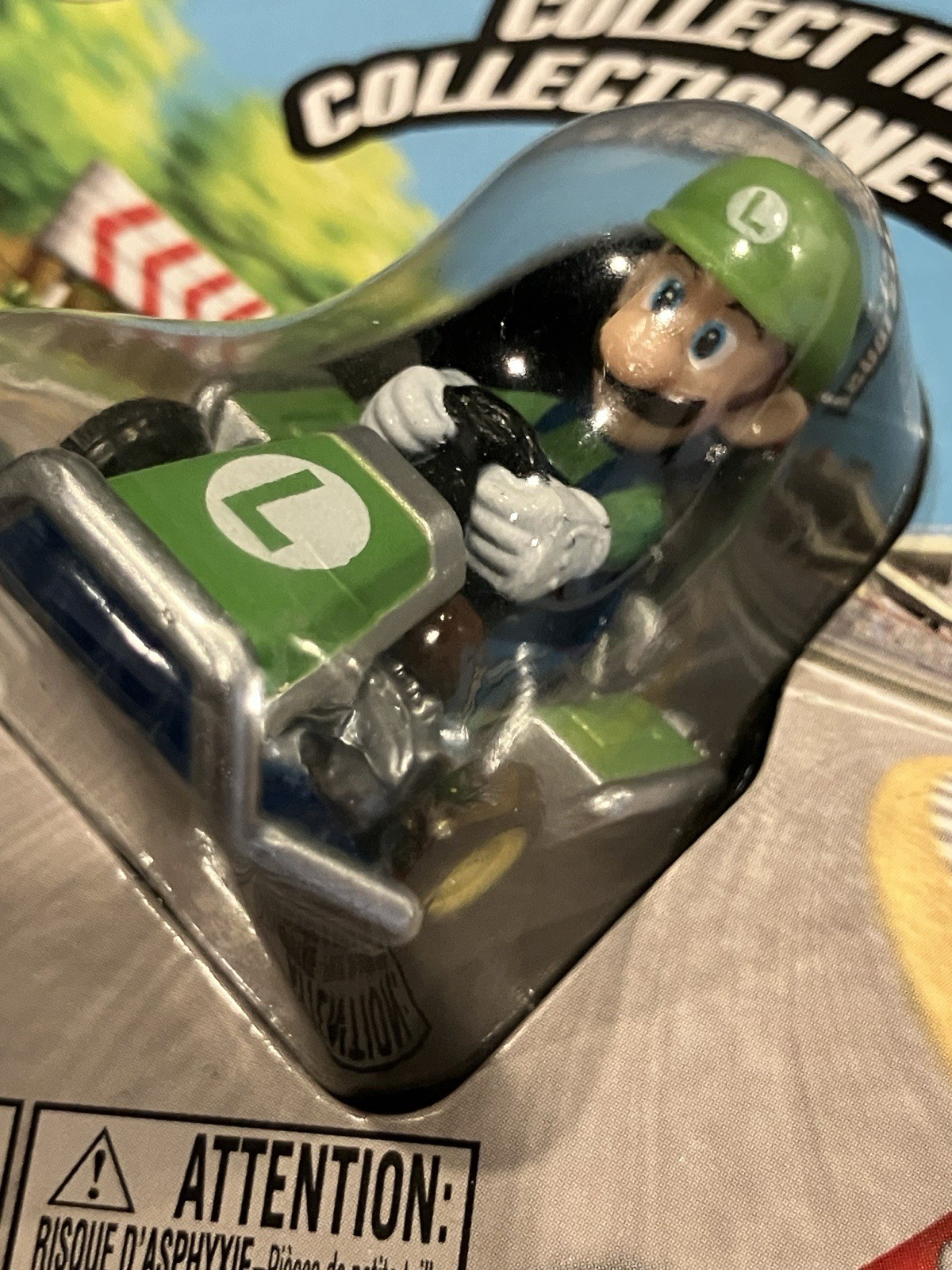 RARE Mario Kart 7 Luigi Diecast Mini Collectible Vehicle Tomy Nintendo 2011 Wii