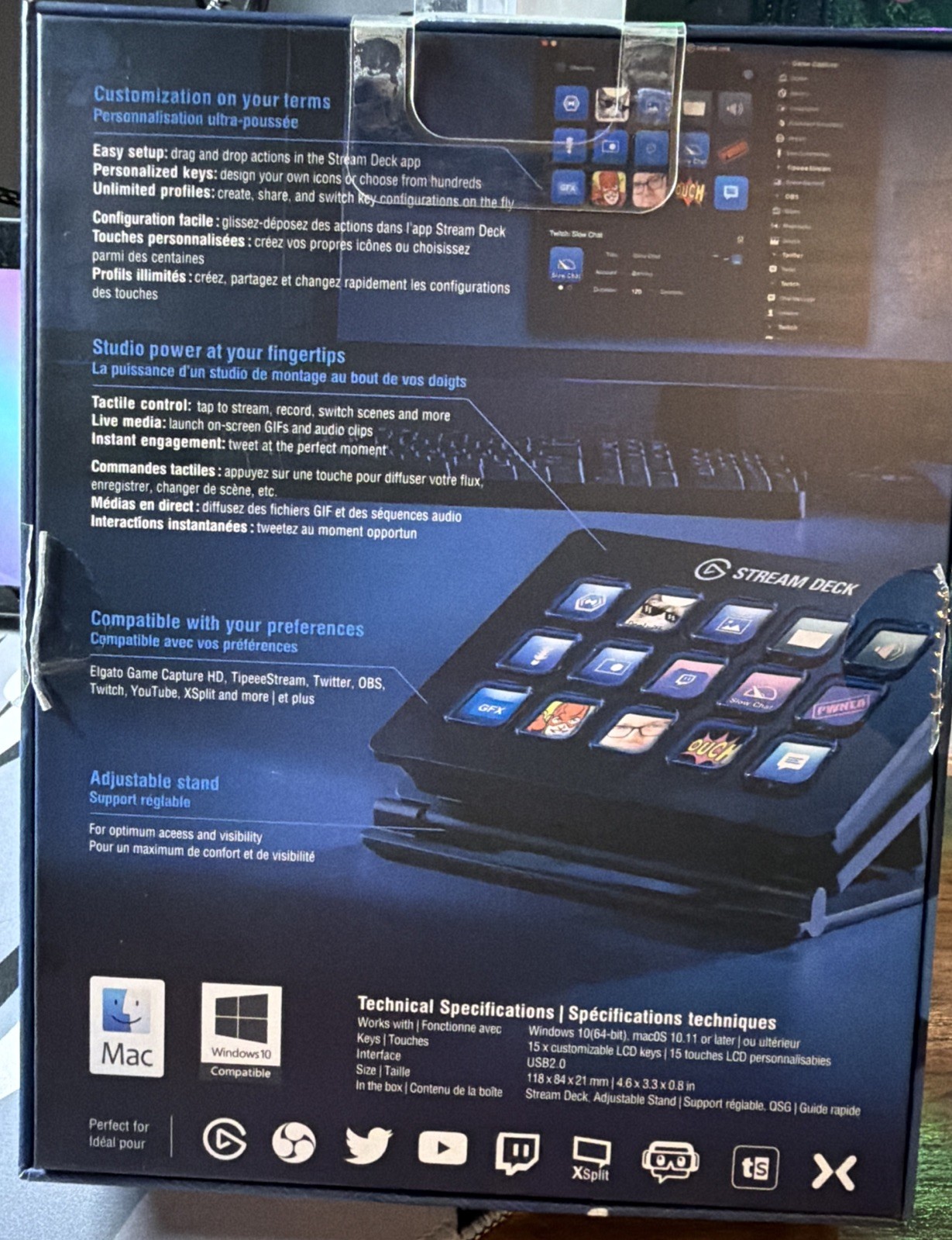 Elgato Stream Deck Live Content Creation Controller – Black, 15 Keys