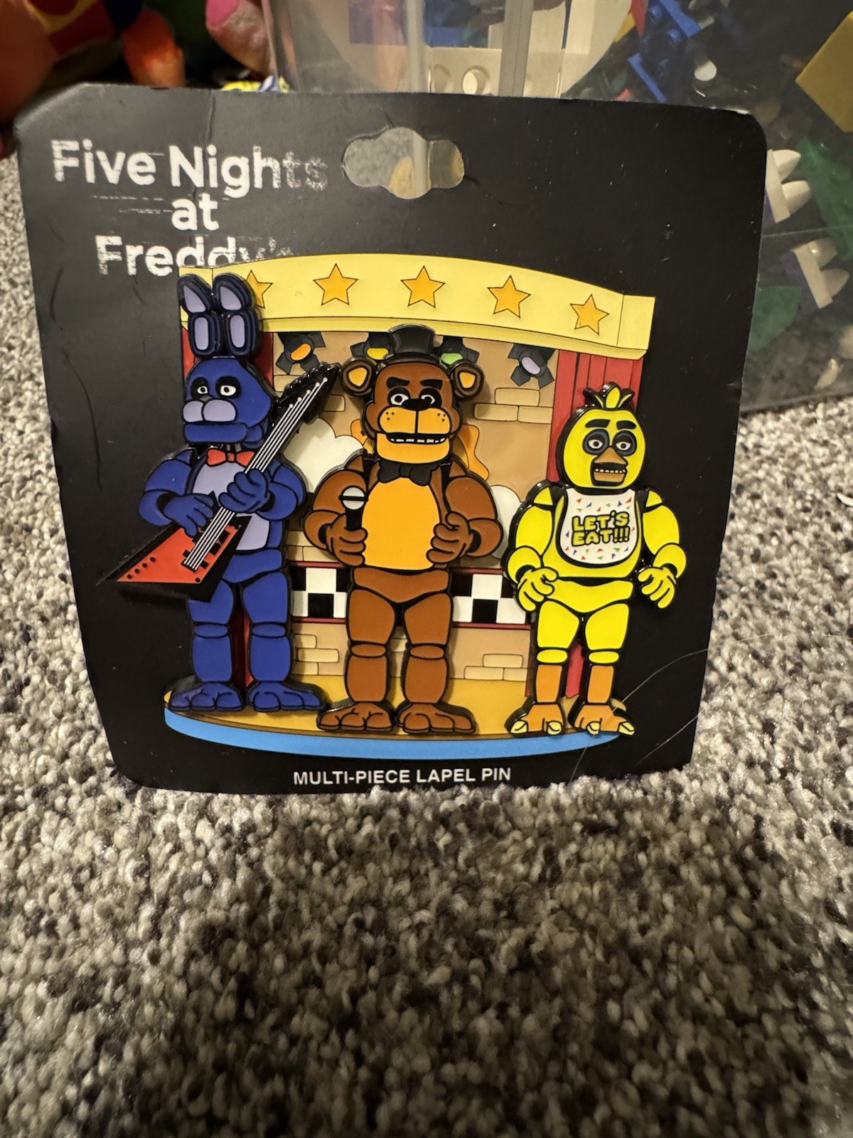 Bioworld Multi-piece Lapel Pin Freddy Bonnie Chica Five Nights at Freddy’s 2024