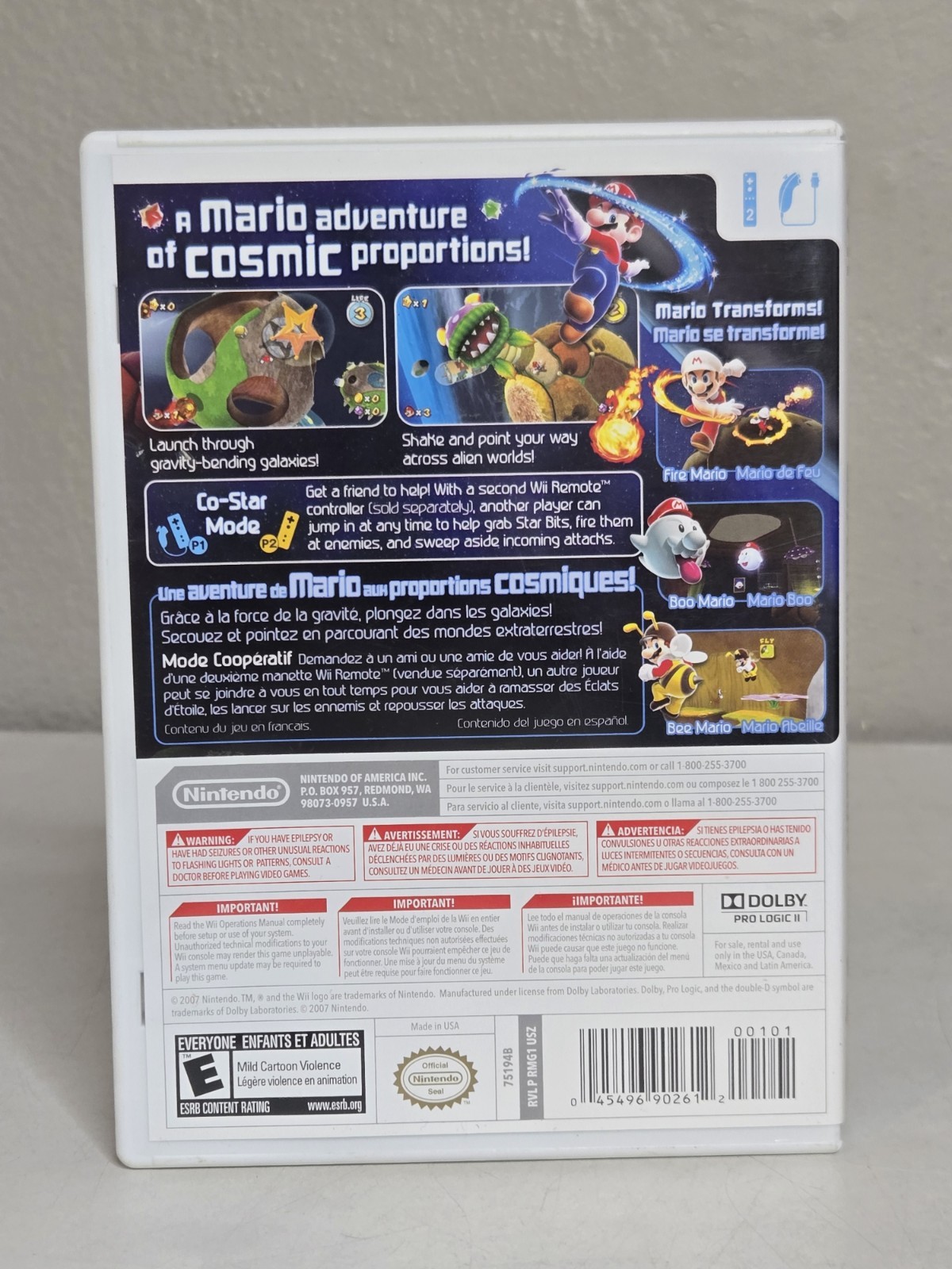 Super Mario Galaxy (Nintendo Wii, 2007) Complete W/Manual Tested Works
