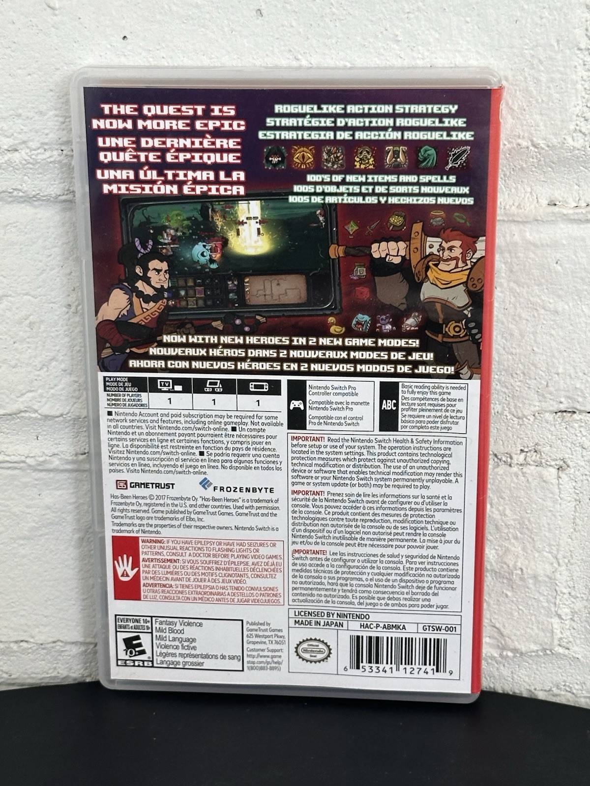 Nintendo Has-Been Heroes GameStop Exclusive 2017 Video Game Nintendo Switch