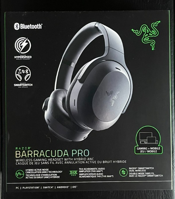 Razer Barracuda Pro Multi-Platform Wireless Headset (Black) – New Sealed