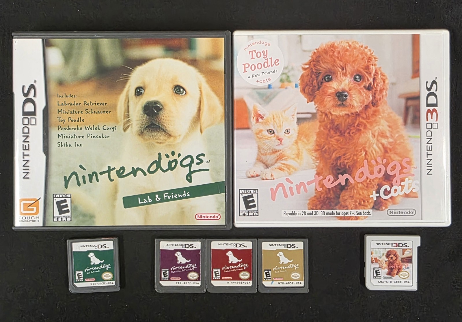 Nintendogs 5 Game Bundle (Nintendo DS, 3DS) Lot of 5 – Tested