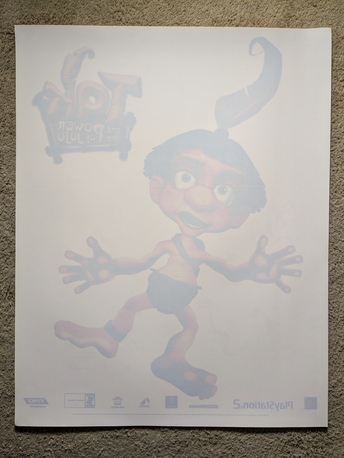 NEW Authentic Tak Power of JuJu (Playstation 2) Video Game Promo Poster 28″ RARE