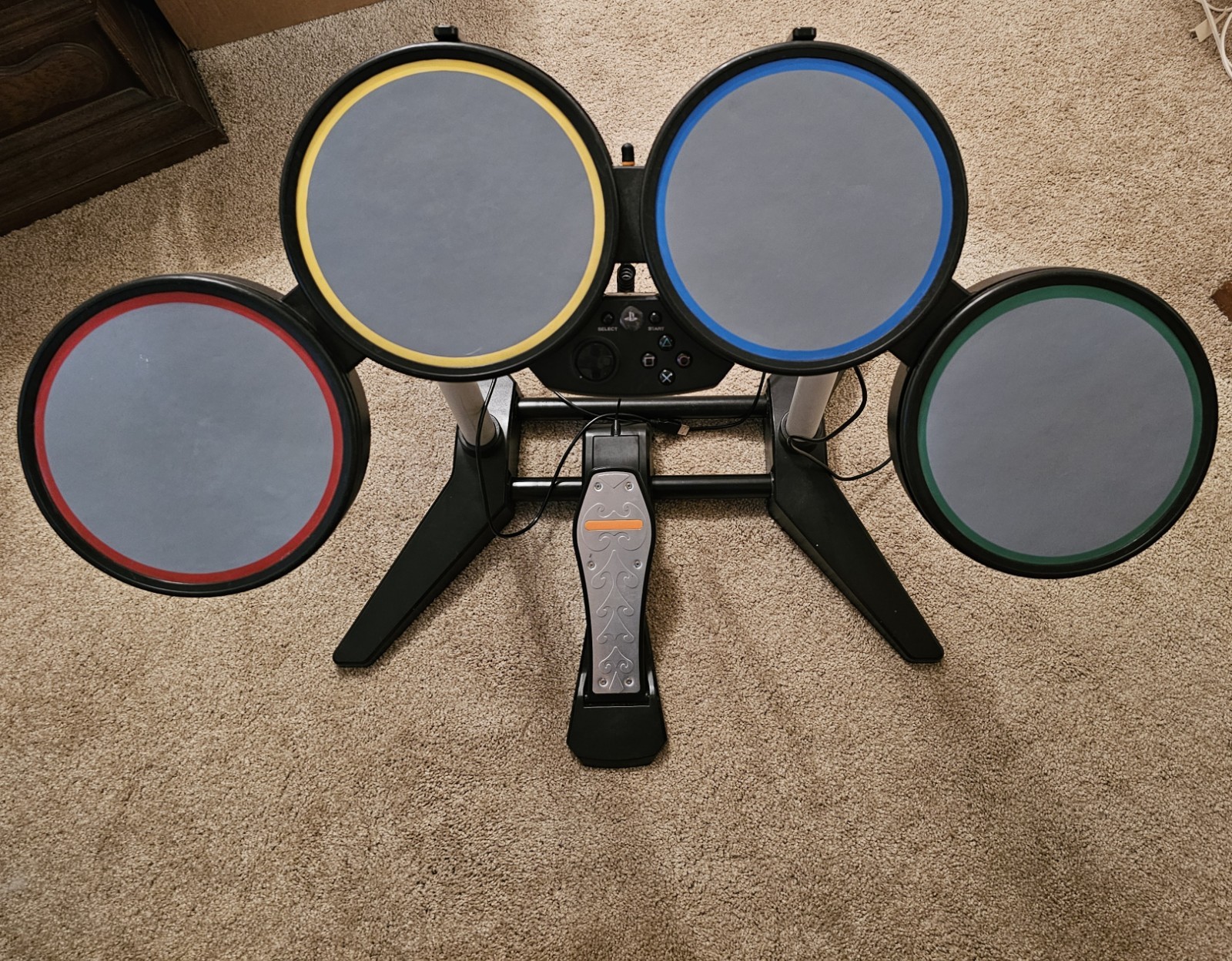 Rock Band Wired USB Drum Set Harmonix PS2 PS3 with Upgraded Pedal