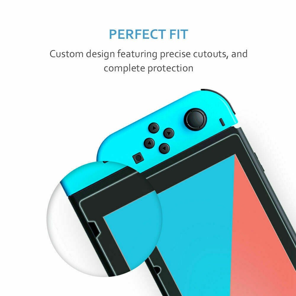 124X Pack Nintendo Switch Premium Tempered Ultra Clear Glass Screen Protector