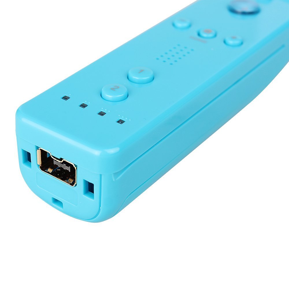 Blue Built in Motion Plus Remote Controller Nunchuck Set For Nintendo Wii Wii U
