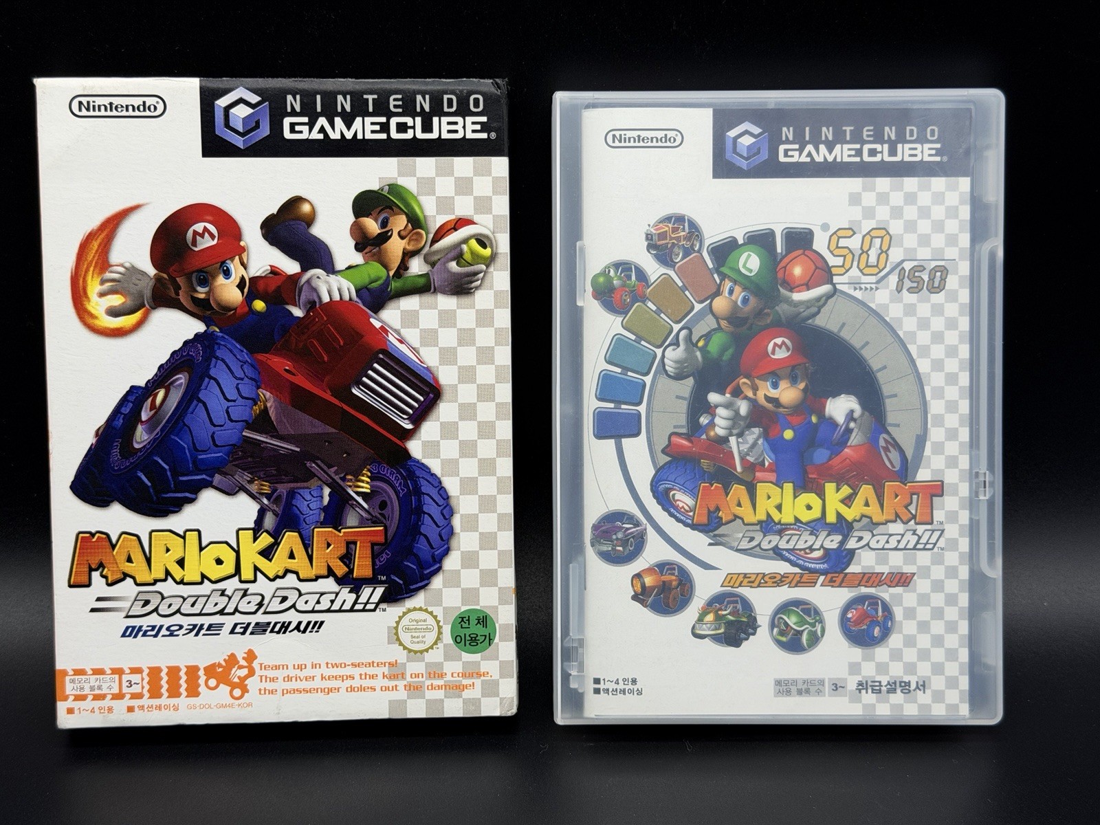 RARE Korean Mario Kart Double Dash Nintendo GameCube GC Korean Version Korea CIB