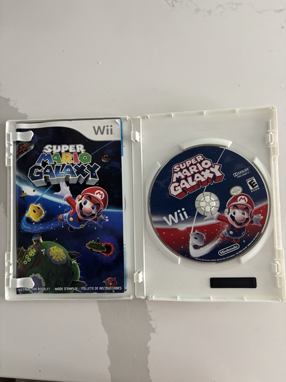 Super Mario Galaxy Nintendo Wii 2007 Complete Edition with Manual